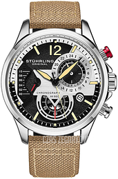 Stührling Original Aviator Czarny/Skóra Ø45 mm 908.01