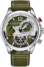 Stührling Original Aviator Zielony/Skóra Ø45 mm 908.03