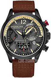 Stührling Original Aviator Czarny/Skóra Ø45 mm 908.04