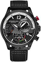 Stührling Original Aviator Czarny/Skóra Ø45 mm 908.05