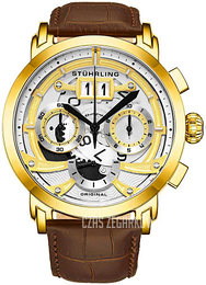 Stührling Original Andover Srebrny/Skóra Ø47 mm 926.03