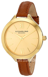 Stührling Original Vogue Żółte złoto/Skóra Ø38 mm 975.03