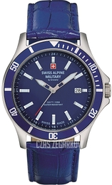 Swiss Alpine Military Alpine by Grovana Niebieski/Skóra Ø42 mm 7022.1535