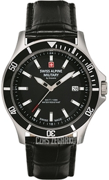 Swiss Alpine Military Alpine by Grovana Czarny/Skóra Ø42 mm 7022.1537