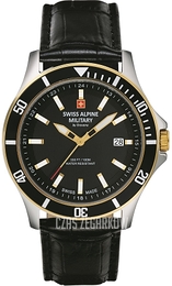 Swiss Alpine Military Challenger Czarny/Skóra Ø42 mm 7022.1547