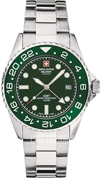 Swiss Alpine Military GMT Zielony/Stal Ø42 mm 7052.1134