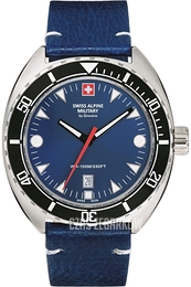 Swiss Alpine Military Alpine by Grovana Niebieski/Skóra Ø44 mm 7066.1535
