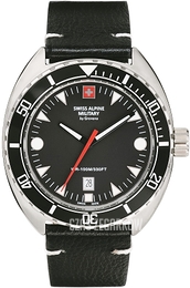 Swiss Alpine Military Alpine by Grovana Czarny/Skóra Ø44 mm 7066.1537