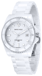 Swiss Eagle Glacier Biały/Czeramiczna Ø40 mm SE-9051-11