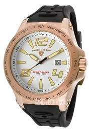 Swiss Legend Sprint Racer Biały/Guma Ø47 mm SL-10043-RG-02S