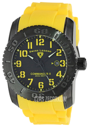 Swiss Legend Commander Czarny/Guma Ø47 mm SL-10068-BB-01-YLSA-SET