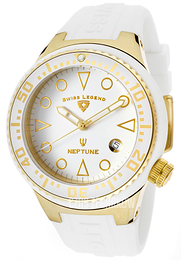 Swiss Legend Neptune Biały/Guma Ø44 mm SL-11044D-YG-02-WHT