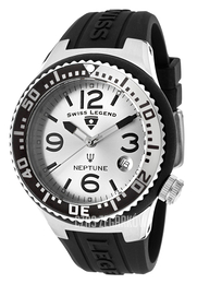Swiss Legend Neptune Srebrny/Guma Ø44 mm SL-11044P-02S-SLB