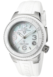 Swiss Legend Neptune Biały/Guma Ø40 mm SL-11840P-02-MOP