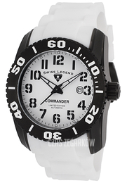 Swiss Legend Commander Biały/Guma Ø46 mm SL-11876A-TIB-02-W
