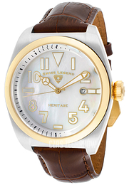 Swiss Legend Heritage Biały/Skóra Ø44 mm SL-20434-02MOP-GB-BRW