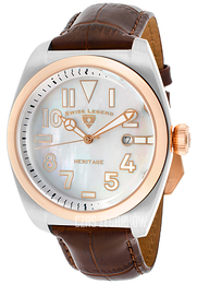 Swiss Legend Heritage Biały/Skóra Ø44 mm SL-20434-02MOP-RB-BRW