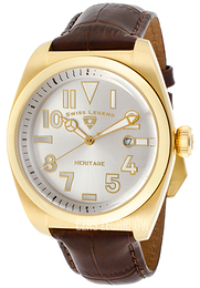 Swiss Legend Heritage Srebrny/Skóra Ø44 mm SL-20434-YG-02S-BRW