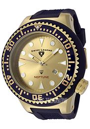 Swiss Legend Neptune Zloty/Guma Ø52 mm SL-21818D-YG-07-BL