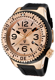 Swiss Legend Neptune Zloty/Guma Ø52 mm SL-21818P-RG-09
