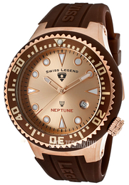 Swiss Legend Neptune Zloty/Guma Ø48 mm SL-21848D-RG-09-BRW