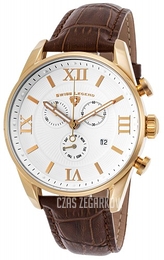 Swiss Legend Belleza Biały/Skóra Ø43 mm SL-22011-YG-02-BRN