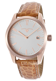 Swiss Legend Peninsula Biały/Skóra Ø38 mm SL-22038-RG-02-ABR31C
