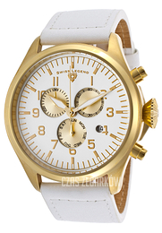 Swiss Legend Pioneer Biały/Skóra Ø47 mm SL-30332-YG-02-WS