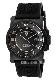 Swiss Legend Sportiva Czarny/Guma Ø45 mm SL-40030-BB-01-SA