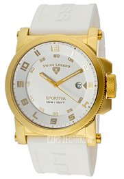 Swiss Legend Sportiva Biały/Guma Ø45 mm SL-40030-YG-02-WHT
