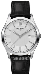 Swiss Military Lieutenant Srebrny/Skóra Ø38 mm 06-4182.04.001