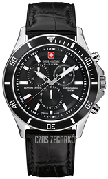 Swiss Military Flagship Czarny/Skóra Ø42 mm 06-4183.7.04.007