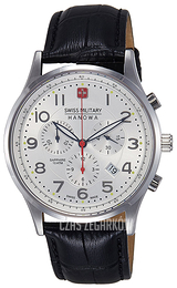 Swiss Military Sport Srebrny/Skóra Ø43 mm 06-4187.04.001