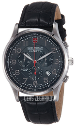 Swiss Military Sport Czarny/Skóra Ø43 mm 06-4187.04.007