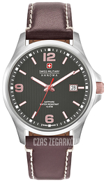 Swiss Military Dress Szary/Skóra Ø40 mm 06-4277.04.009.09