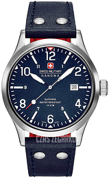 Swiss Military Hanowa Niebieski/Skóra Ø42 mm 06-4280.04.003