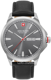 Swiss Military Hanowa Szary/Skóra Ø45 mm 06-4346.04.009