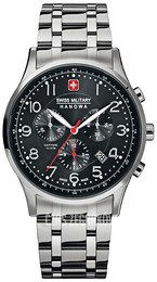 Swiss Military Sport Czarny/Stal Ø43 mm 06-5187.04.007