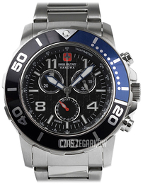 Swiss Military Sport Czarny/Stal Ø44 mm 06-5262.04.007.03