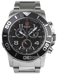 Swiss Military Sport Czarny/Stal Ø44 mm 06-5262.04.007.07