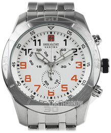 Swiss Military Sport Biały/Stal Ø45 mm 06-5265.04.001.79