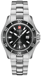 Swiss Military Dress Czarny/Stal Ø34 mm 06-7296.04.007