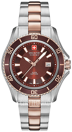 Swiss Military Dress Brązowy/Stal w kolorze różowego złota Ø34 mm 06-7296.12.005