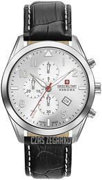 Swiss Military Hanowa Srebrny/Skóra Ø43 mm 06.4316.04.001