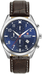 Swiss Military Hanowa Niebieski/Skóra Ø43 mm 06.4316.04.003