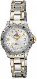 Swiss Military Chrono Biały/Stal w odcieniu złota Ø28 mm SM34011.04