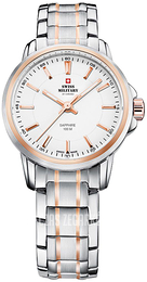 Swiss Military Chrono Biały/Stal w kolorze różowego złota Ø28 mm SM34040.10