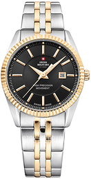 Swiss Military Chrono Czarny/Stal w odcieniu złota Ø30 mm SM34066.04