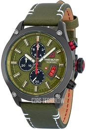Swiss Military Hanowa Blackbird Zielony/Skóra Ø44 mm SMWGC2101430