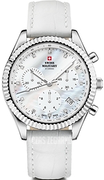 Swiss Military by Chrono Chronograph Biały/Skóra Ø38 mm SM30207.06